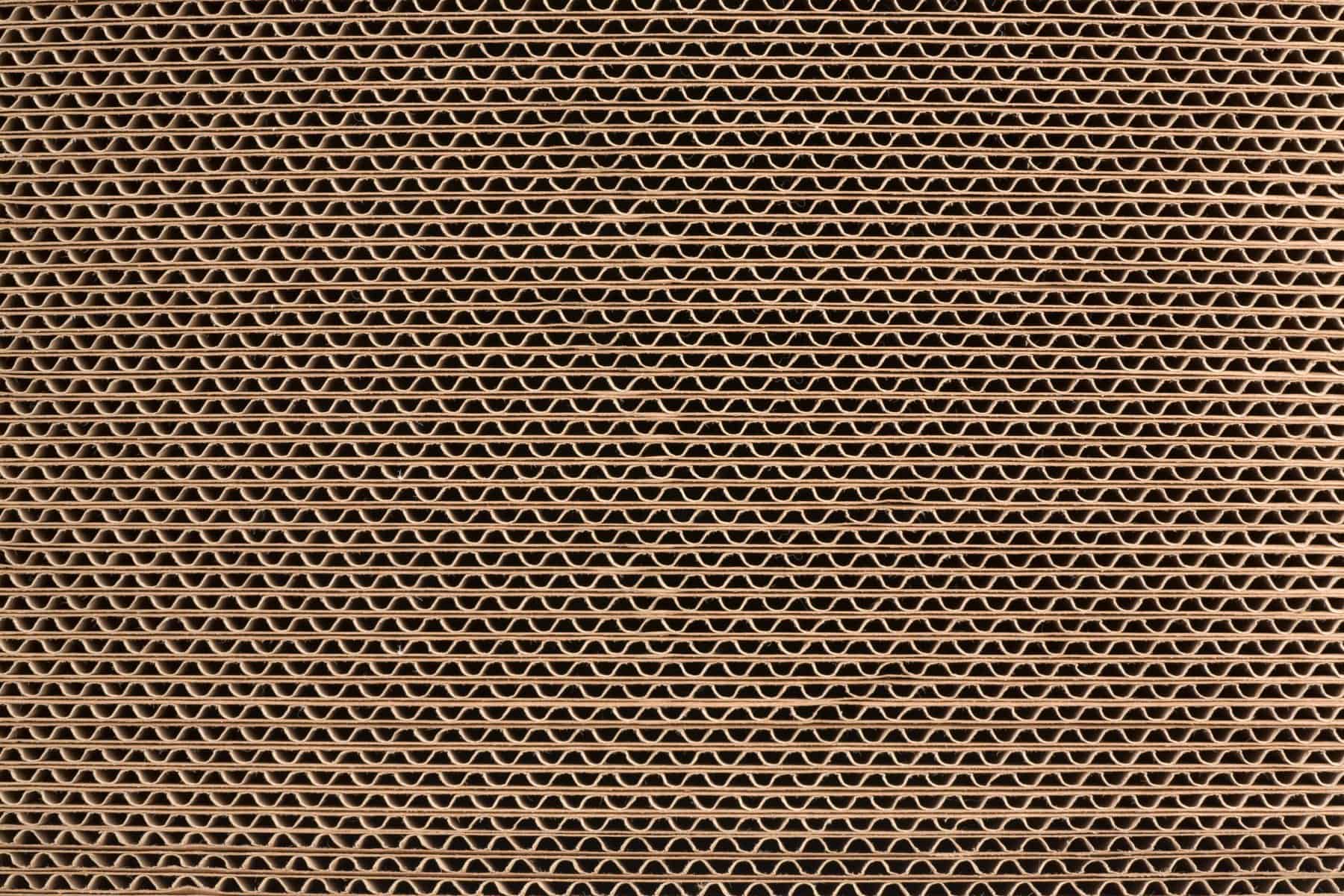 Detail of a Layered Stack of Corrugated Cardboard Background