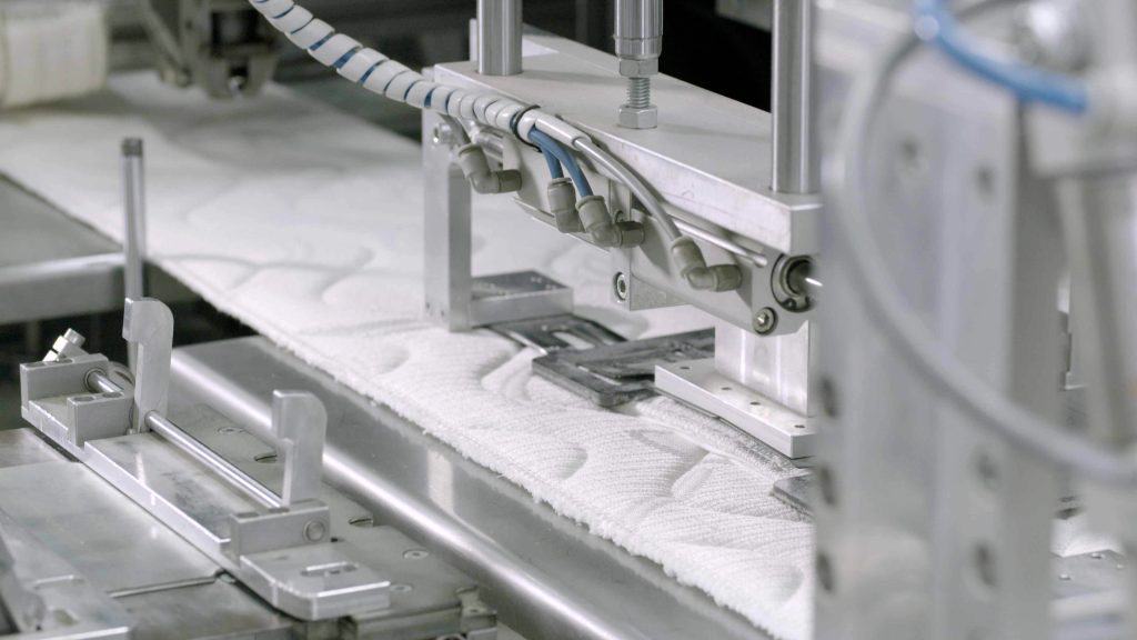 Mattress,Production,Machine,In,Factory.
