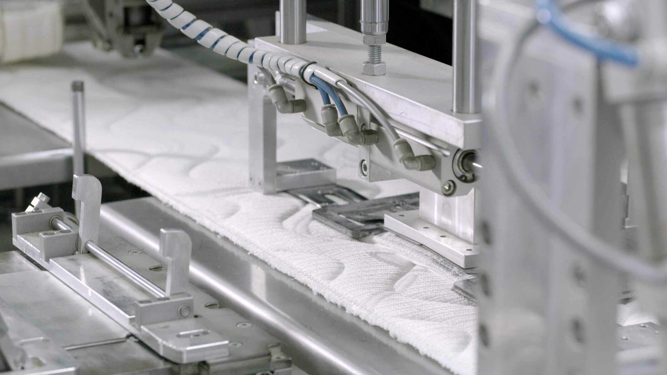 Mattress,Production,Machine,In,Factory.